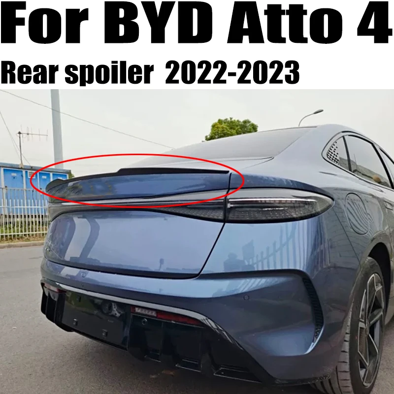 Car Rear Spoilers Tail Wind Wing Trim Moulding Protector Decoration Accessories Sticker For BYD Atto 4 Seal EV 2022 2023