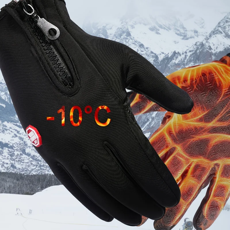 1/2/3Pairs Warm Touchscreen Gloves Non Slip Windproof Snowboard Driving Gloves Women Men Cycling Motorcycle Skiing Gloves