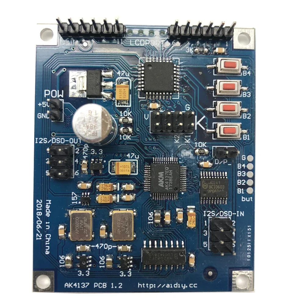 Lusya-Placa decodificadora DAC Raspberry Pi IIS, Leitor de rede digital, Suporte I2S, 32bit, 384K, DSD256, G8-003, AK4137