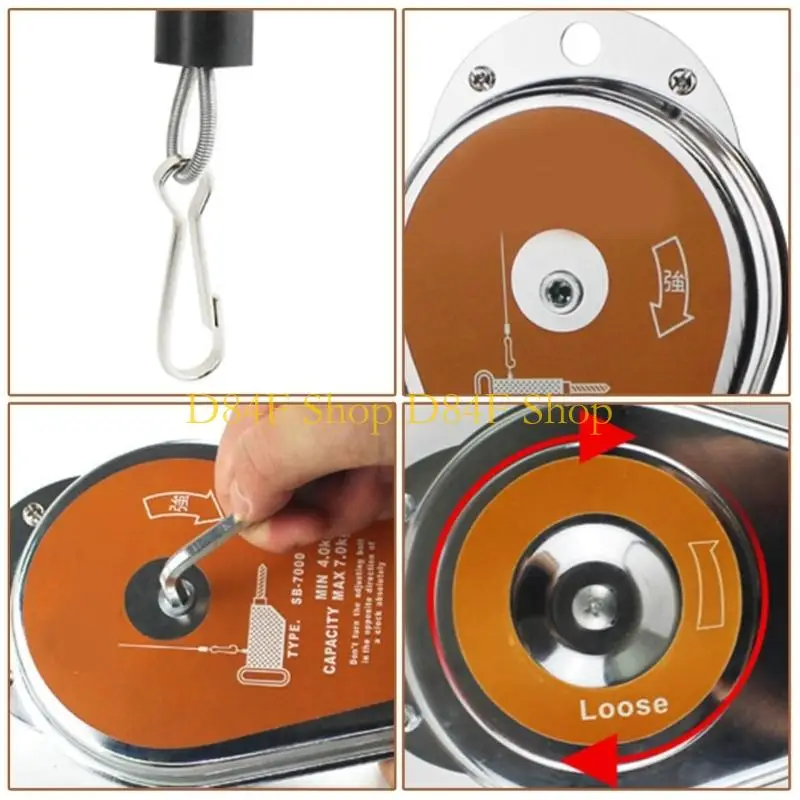 D84F Retractable Spring Balancing Screwdriver Hanging Plier Hanger Steel Wire