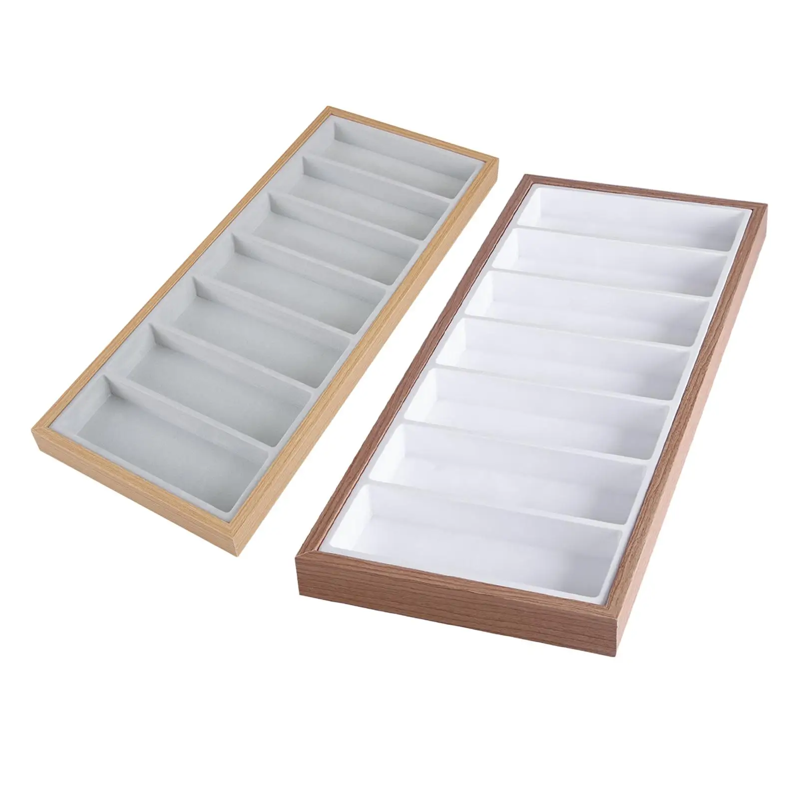 7 Slot Eyeglass Sunglass Storage Box Wooden Glasses Display Case Storage