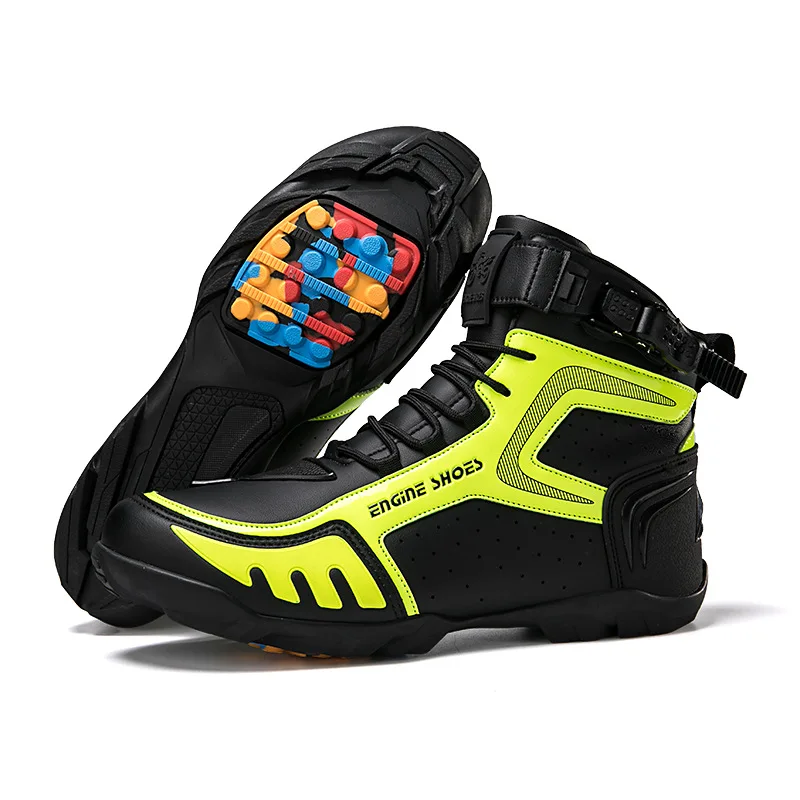 Motorcycle Shoes 2024 New Men Motos Breathable Anti Slip Riders Boots Motocross Riding Ankle Boots Motorbike Racing Shoes