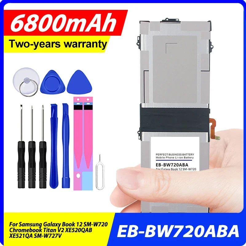 

7.7V 6800mAh EB-BW720ABA Replace Battery For Samsung Galaxy Book 12 SM-W720 Chromebook Titan V2 XE520QAB XE521QA SM-W727V