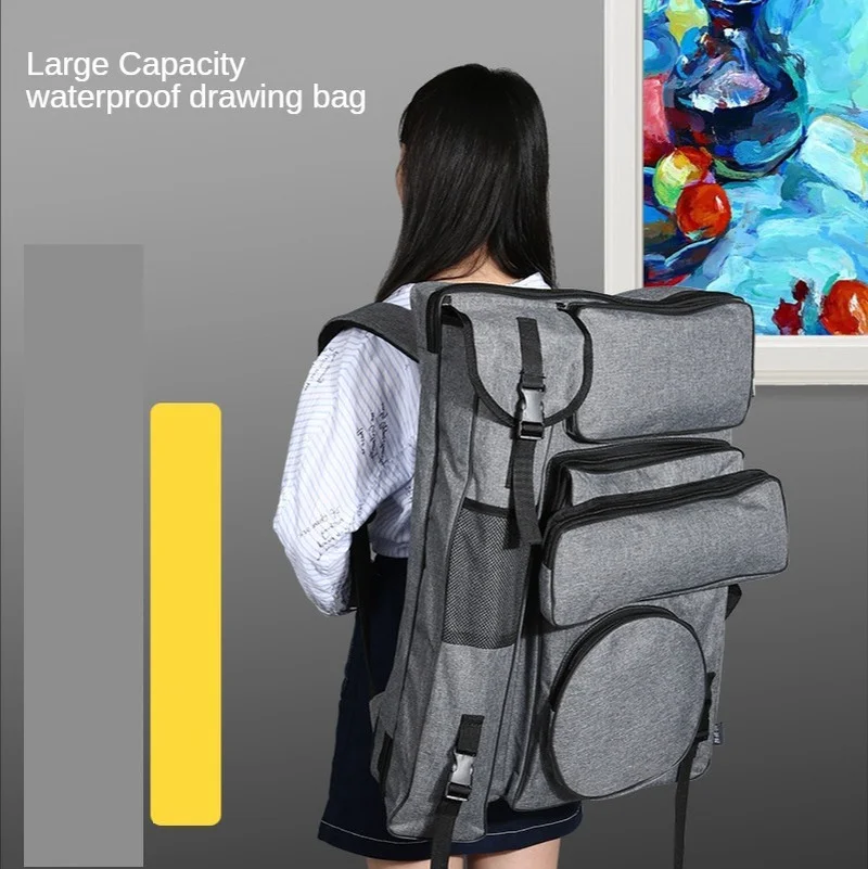 Drawing Bag Sketching Board Bag Backpack 4K Large Capacity Thickening Multifunctional Portable Art Sketch Waterproof Backpack