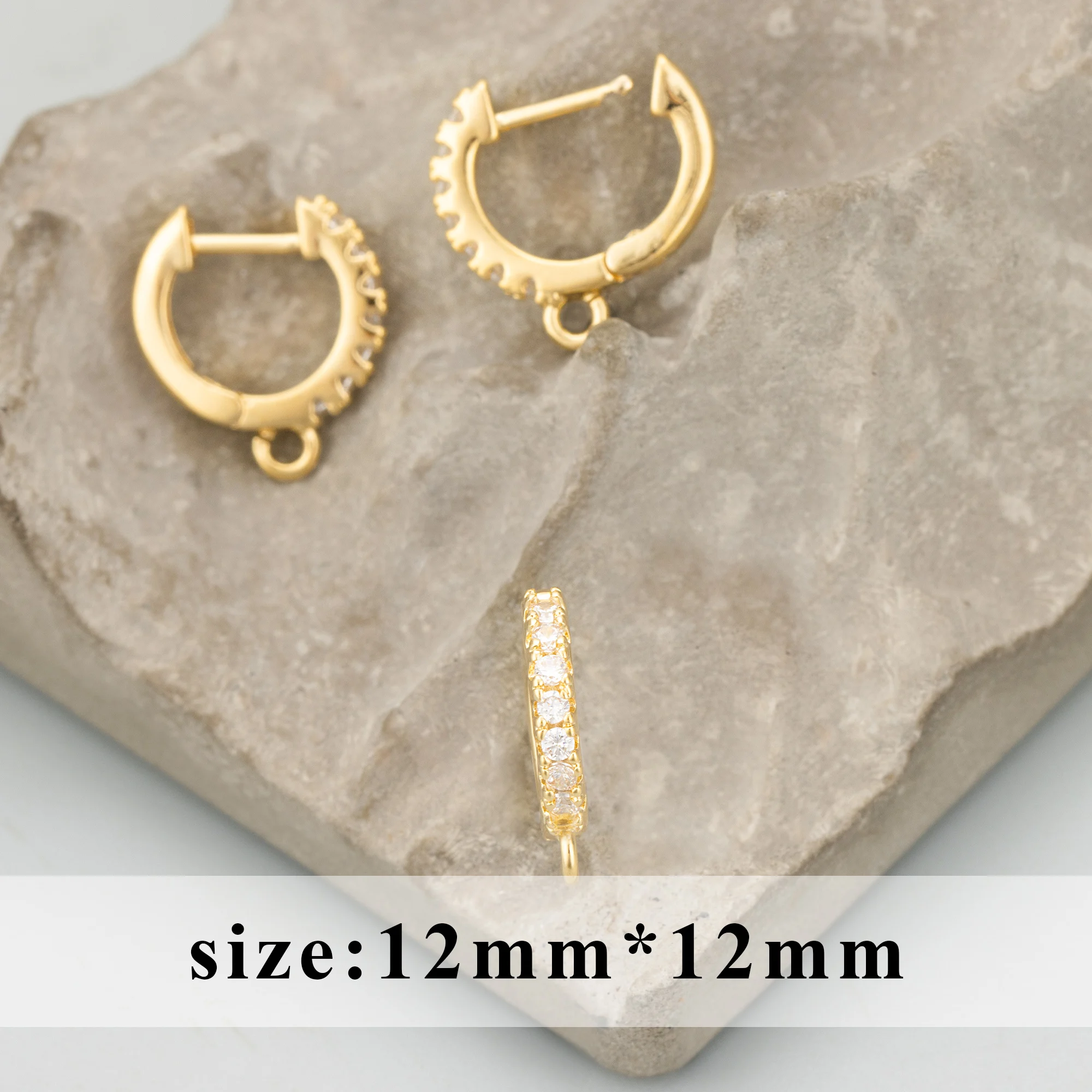 GUFEATHER, 6 pièces/lot, MG23, accessoires de bijoux, PVD, plaqué or rhodium 18k, cuivre, zircons, breloques, crochets de fermoir, fabrication de bijoux