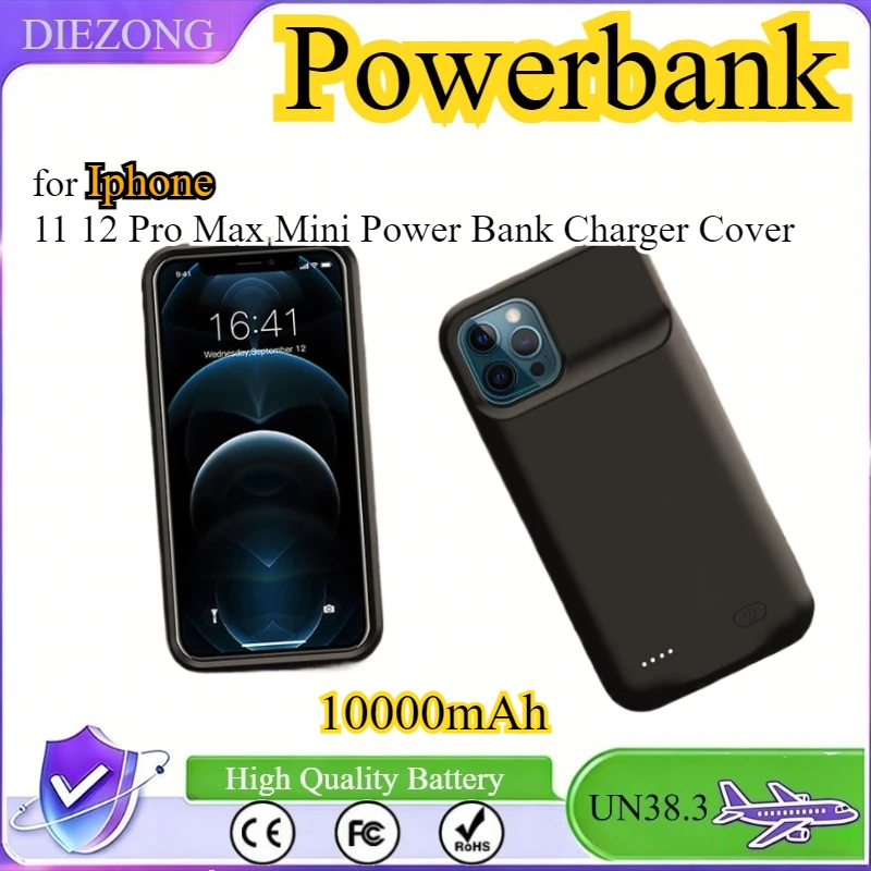 

10000mAh Battery Charger Case for Iphone 11 12 Pro Max Mini Power Bank Charger Cover for IPhone 11 12 Pro Max Mini ProMax Case