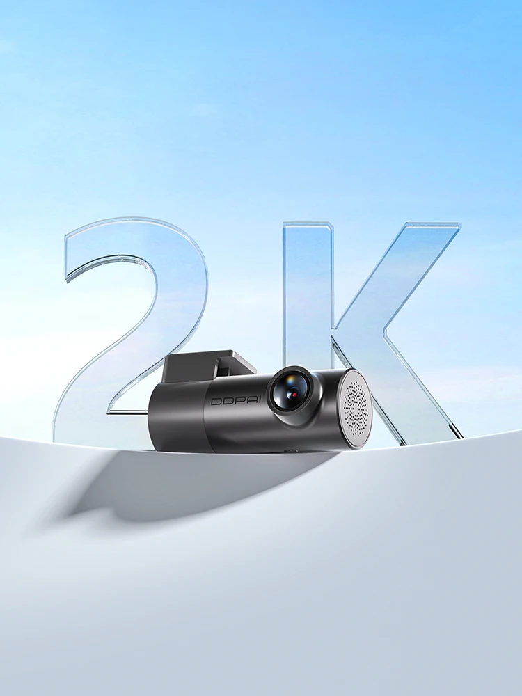 DDPAI M2 2K Dashcam 330 °   Drehbarer Auto-DVR mit intelligenter Sprachsteuerung, Nachtsicht, unterstützt 24-Stunden-Parkmonitor