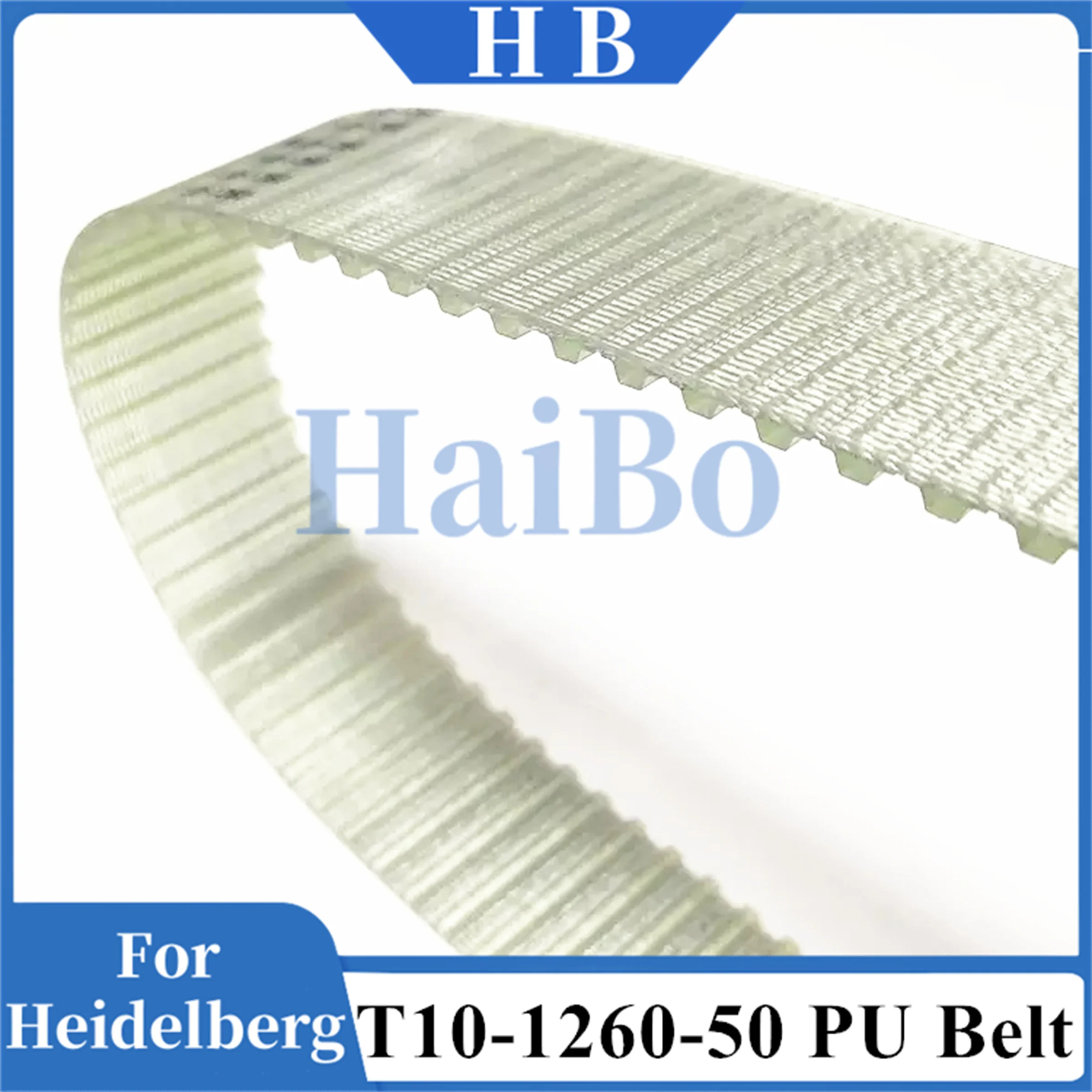 HaiBo Best Quality T10-1260-50 PU Timing Belt for Heidelbrg Offset Printing Machinery Parts Folding Machine Parts Belt