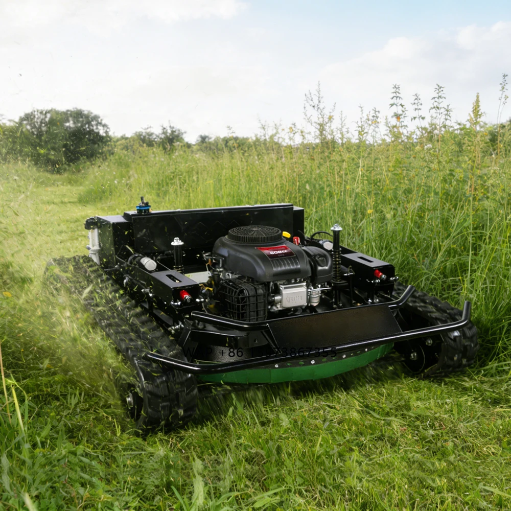 

High Horsepower Tracked 4-Stroke Industrial DIY Remote-controlled Lawn Mower with 500-1000mm Cutting Width