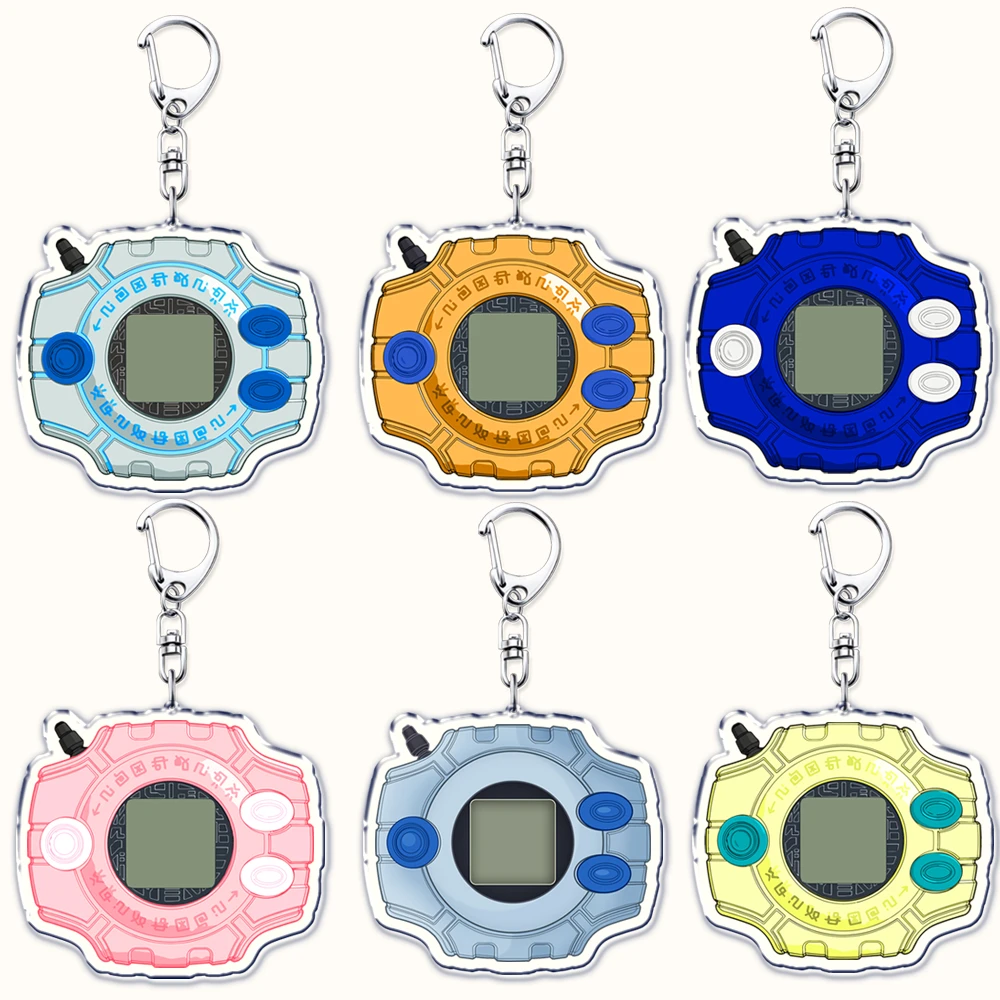 Porte-clés Anime classique des années 90, pour sac d'accessoires, Merciful Tai Karis Digivice Agumon Terriermon monstres, bijoux cadeau pour fans