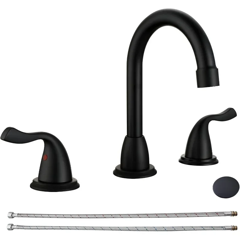 Bathroom Faucets for Sink Bathroom Sink Faucet with Drain Double Lever Handle FaucetBathroom VanityFaucet Basin Mixer Tap Faucet