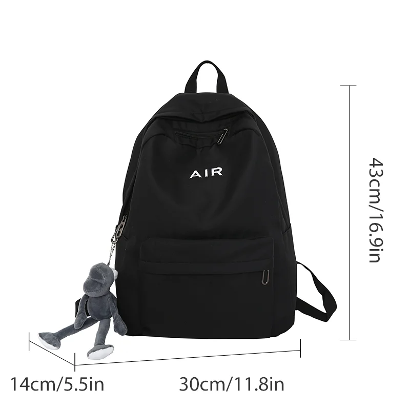 Rilibegan Nylon Student Backpack Simple Fashion Large Capacity Backpack Short-term Travel Backpack College Backpack