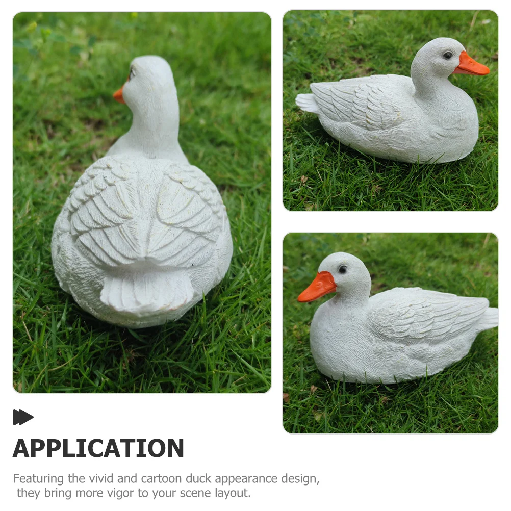 

Miniature Duck Resin Small Statue Cartoon Style Micro Landscape Garden Decoration Desktop Resin Animal Ornament