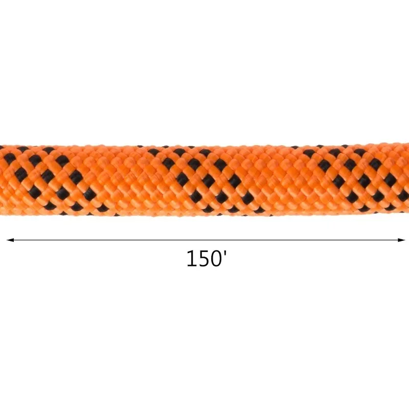 Pieds à Double tresse en Nylon, corde à voile à chargement en Polyester haute Force de 880LB pour arboriste jardinage marin, 7/16 pouces x 150 pieds,