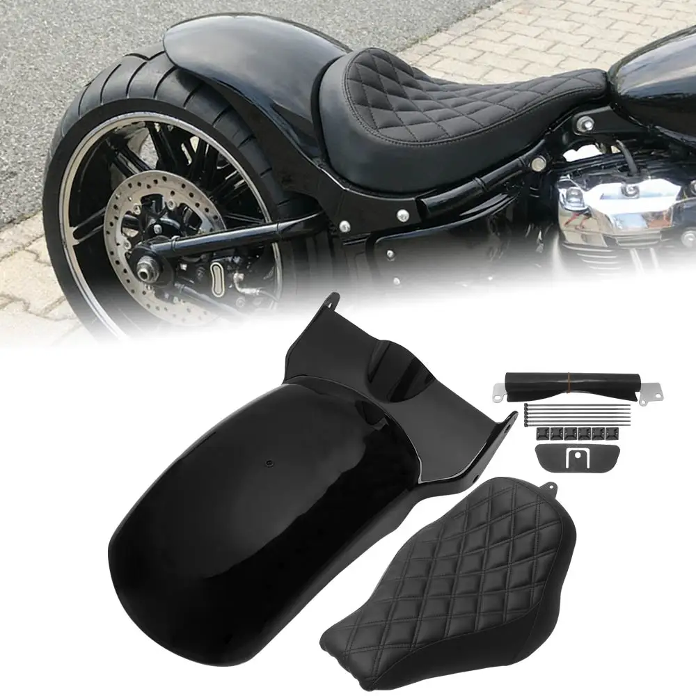 

Комплекты задних крыльев для мотоциклов Harley Softail Fat Boy Breakout 114 117 107 FXBR FXBRS FLFB FLFBS 2018 года выпуска и новее, для сидений водителя (solo).