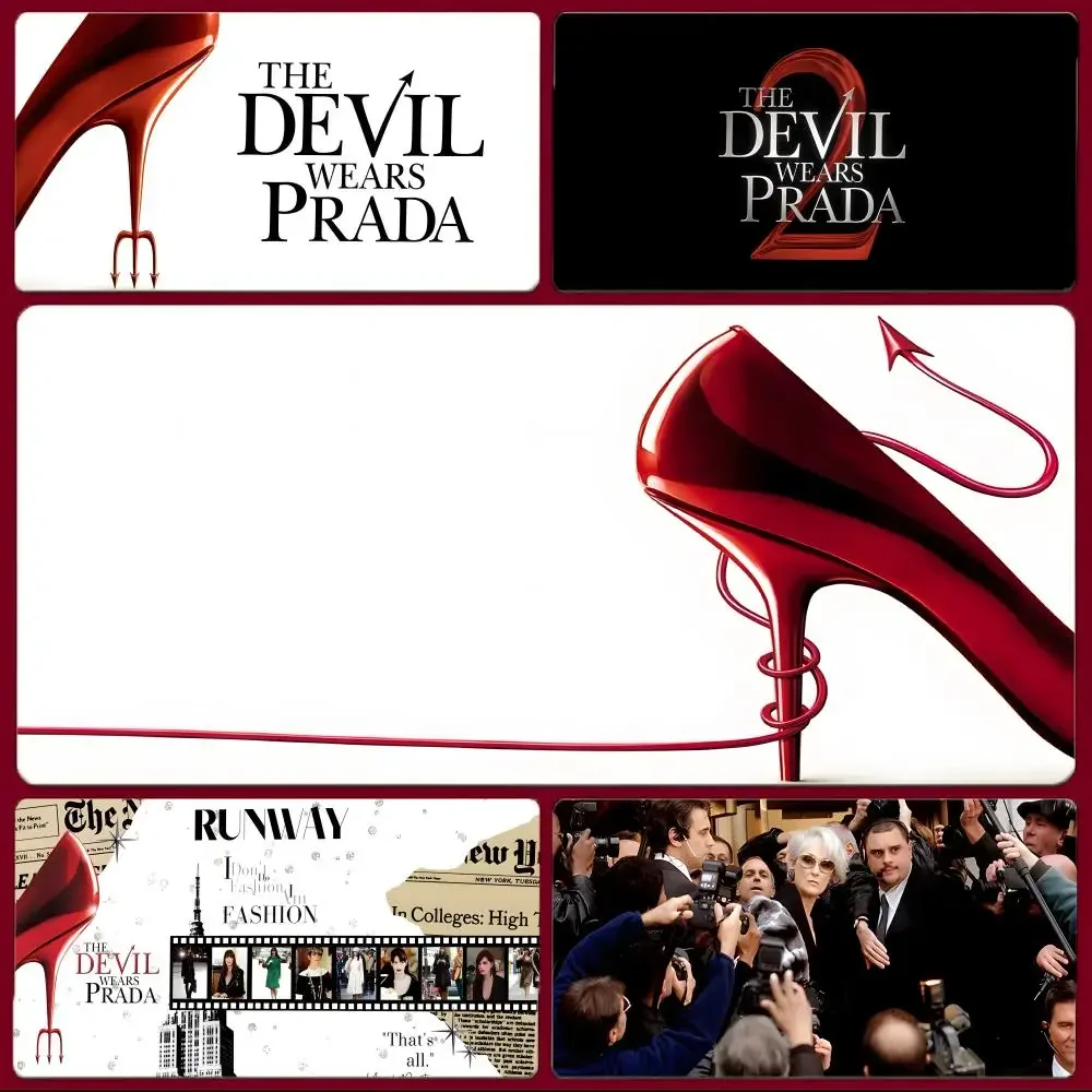fashion movie T-The Devil Wears Prada Mouse Pad Large Gaming Mousepad with Stitched Edges Thickened Desk Mat PC
