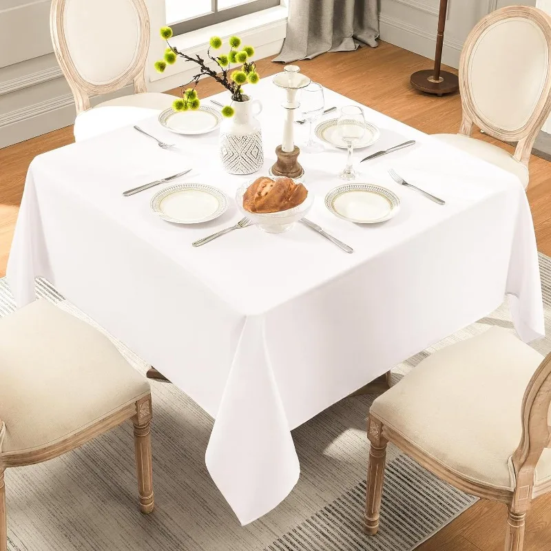 Resistant Decorative Washable Polyester Table Cover for Dining Table Banquets Buffet Parties