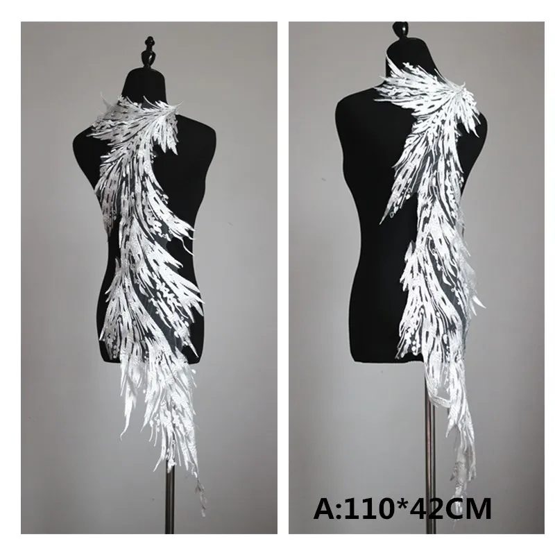 1 قطعة جديدة عالية الجودة موضة مطرزة الدانتيل الأبيض ملصق النسيج ، DIY بها بنفسك الملابس والاكسسوارات ، اكسسوارات الحجاب الزفاف