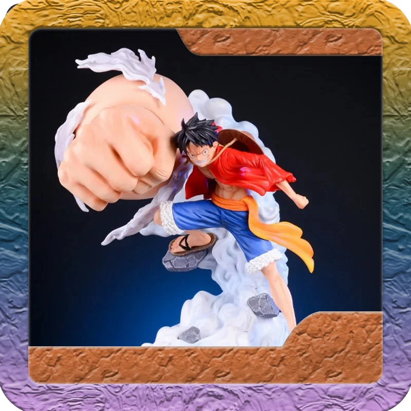 

25 cm One Piece Btpopmax Completion Plan Three Levels Ghost Island Fist Monkey D. Luffy De Island Electroplated Statue Handmade