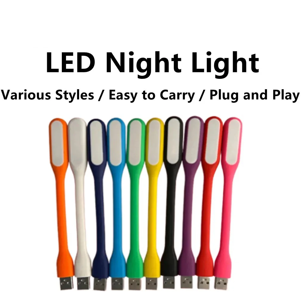 USB 5V LED Book Reading Light Lamp Mini Travel Table Lamp For Power Bank PC Notebook Laptop Flexible Bendable Night Light