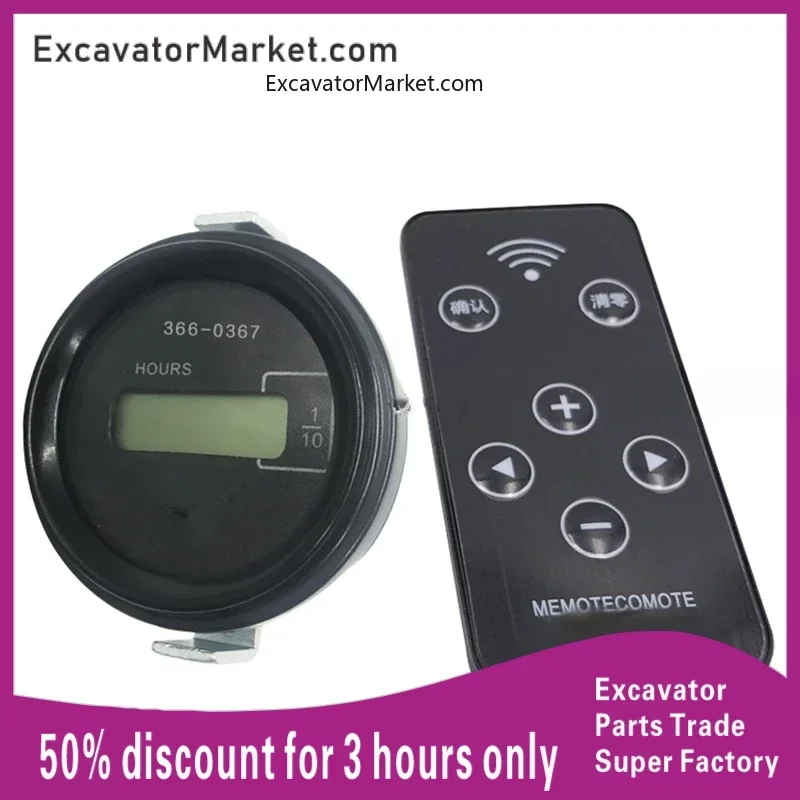 For CATERPILLAR CAT 305 306 307D 320D2 336D2 Hour meter Timer Working Hour meter Timer with remote control  For excavator