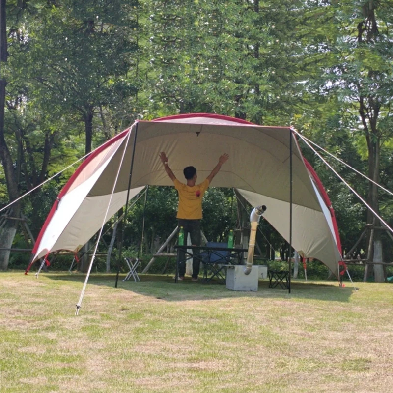 Imagem -04 - Quadro Duplo Hastes Toldo Toldo Exterior Anti-ultravioleta Super Grande Habi Militar Tenda Dossel Praia Sala de Estar Cozinhar Lona