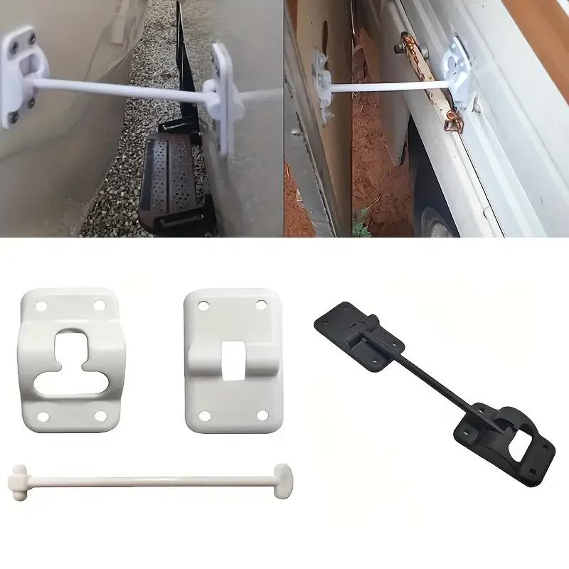 

1PCS Caravan Door Snap Door Bolt Exterior Door Hooks With Screws RV Door Shock-Absorbing Buffer Protective Accessories