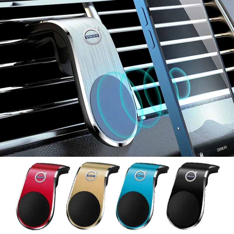 

Magnetic L-Type Universal Phone Holder in Car Phone Stand Clip For Volvo Rdesign S80 V40 V50 V60 V70 S80L XC60 XC90 Accessories