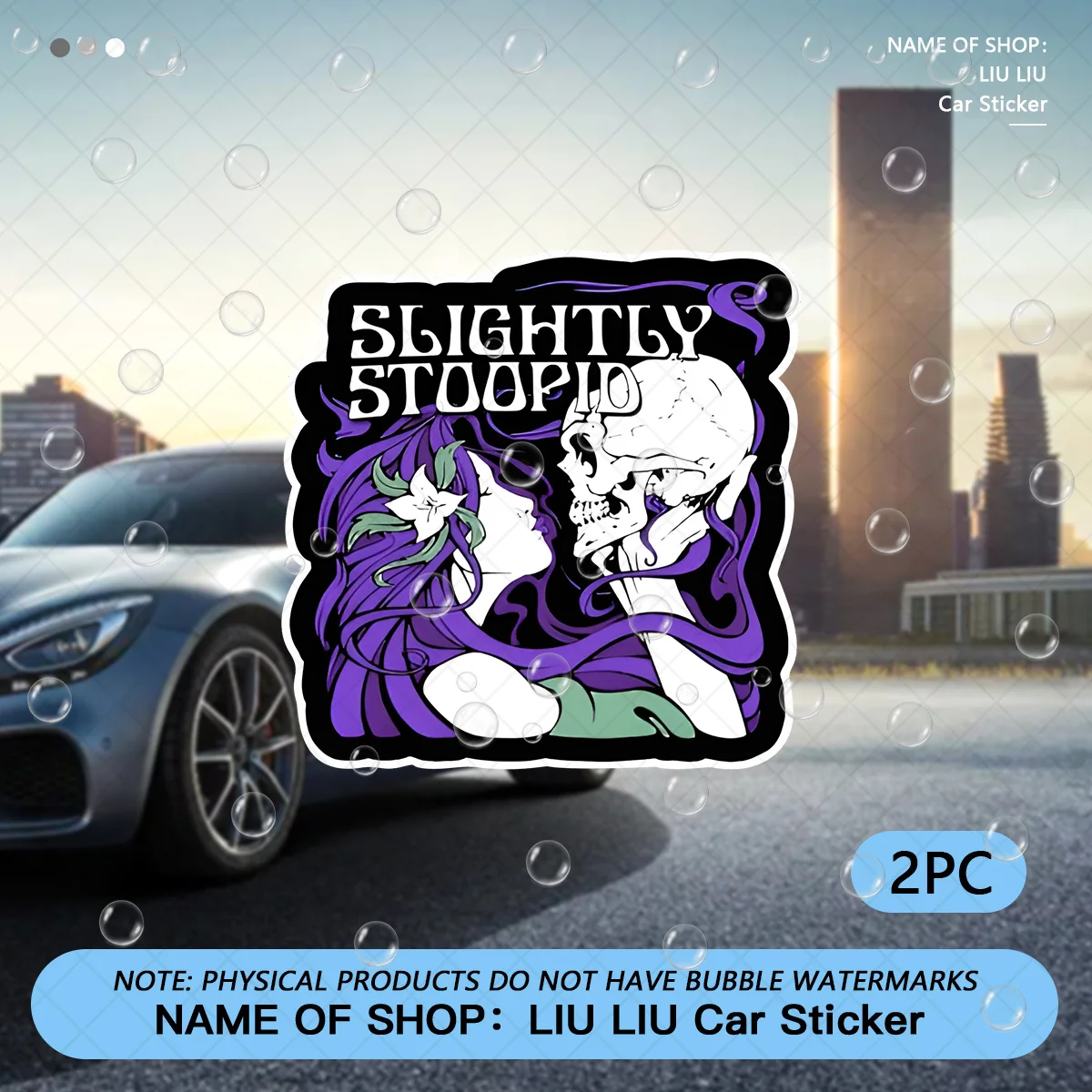 Skeleton Kiss Waterproof Stickers - Suitable for Cars, Motorcycles, Tumblers, Helmets, Laptops. Bumper Decals, Creative Stickers