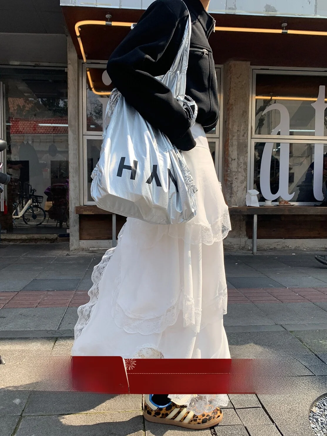 

Нежная кружевная юбка А-силуэта с асимметричным подолом и высокой талией из полиэстера, повседневная, для молодых женщин, летняя коллекция