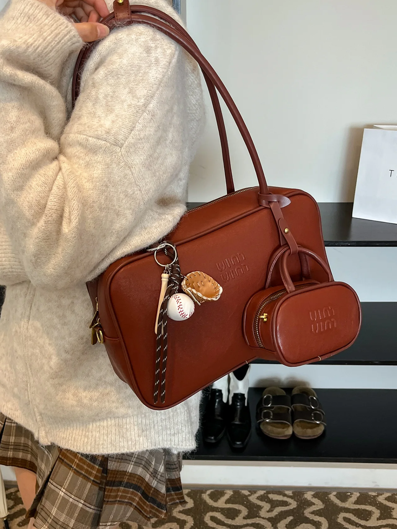 

2025 New Handbag Sophisticated Trendy Combination Minimalist Style Retro Tote Bag Single Shoulder Woman's Bag,large Capacity