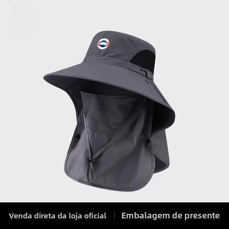 アウトドアフィッシングキャップ-男女兼用-大きなつば-日焼け防止帽子-コットンラウンドトップスタイル-旅行や若々しいファッションに