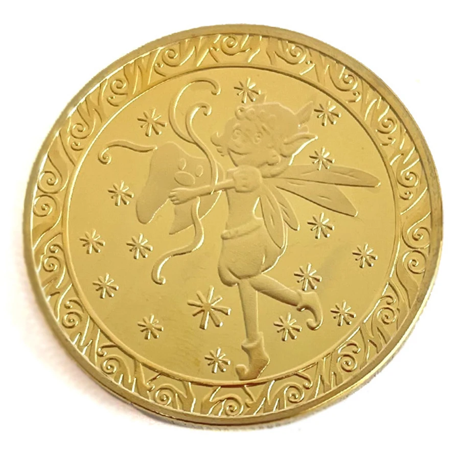 Tooth Fairy Coin Creative Gifts for Children Golden Plated Commemorative Coin Souvenirs