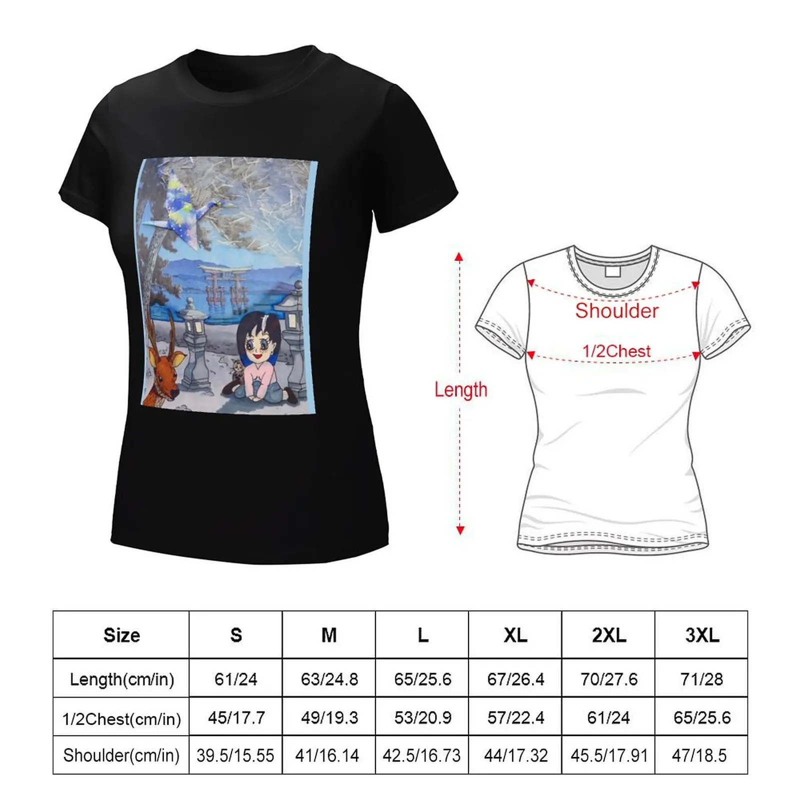 Lanterns on Miyajima Island T-Shirt vintage clothes shirts graphic tees black t shirts for Women