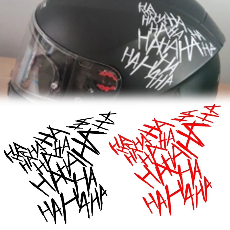 

4 шт. наклеек на автомобиль с изображением Джокера, светоотражающие наклейки на шлем, декоративные наклейки на автомобиль и мотоцикл, водонепроницаемые виниловые наклейки с английским текстом.