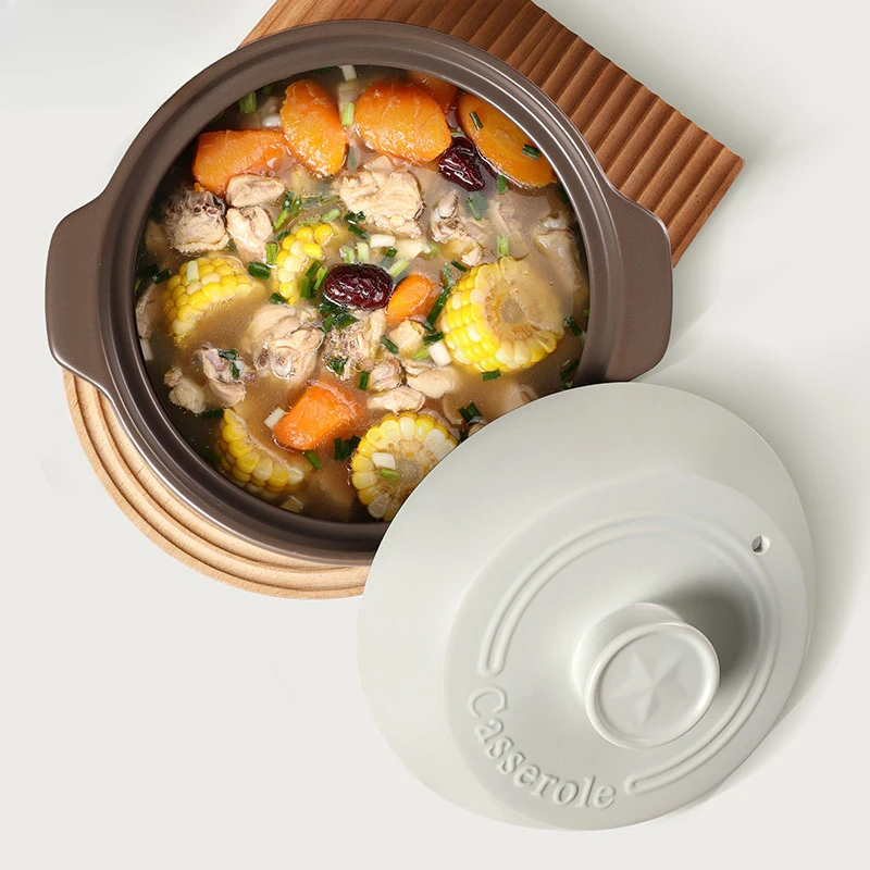 High Temperature Resistant Ceramic Casserole Soup Cooking Congee Household Gas Open Fire