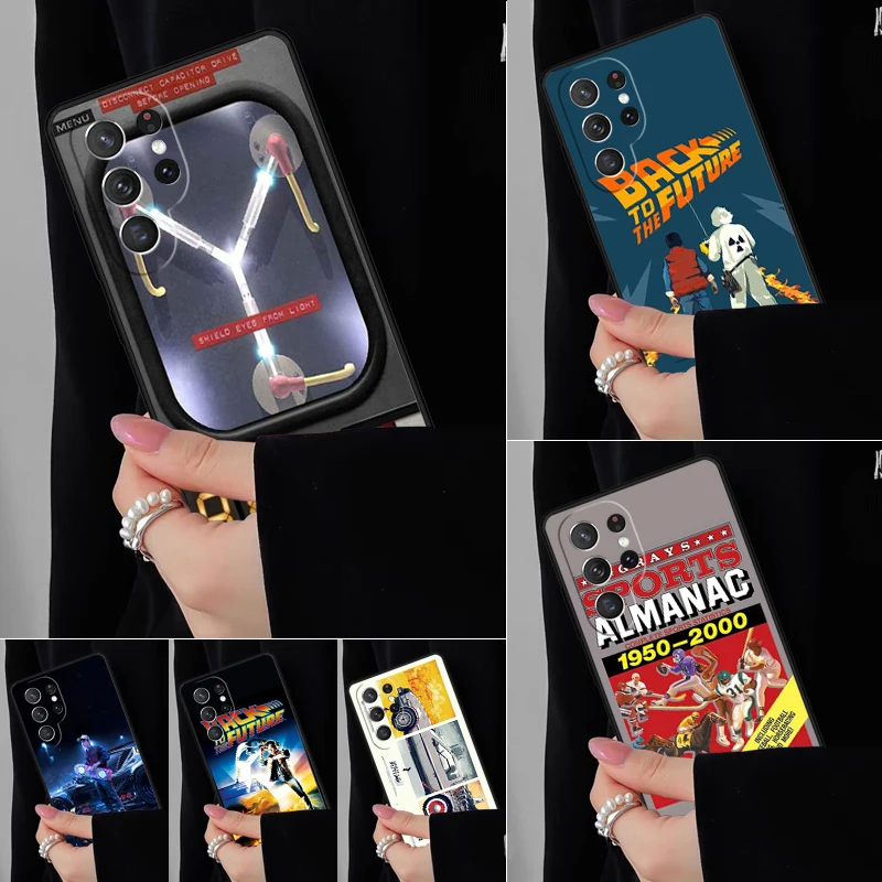 Funda de teléfono con placa de matrícula de Regreso al futuro para Samsung Galaxy S25 S24FE S23 S22 S21FE S20 S10 Plus Ultra Note20 10Pro