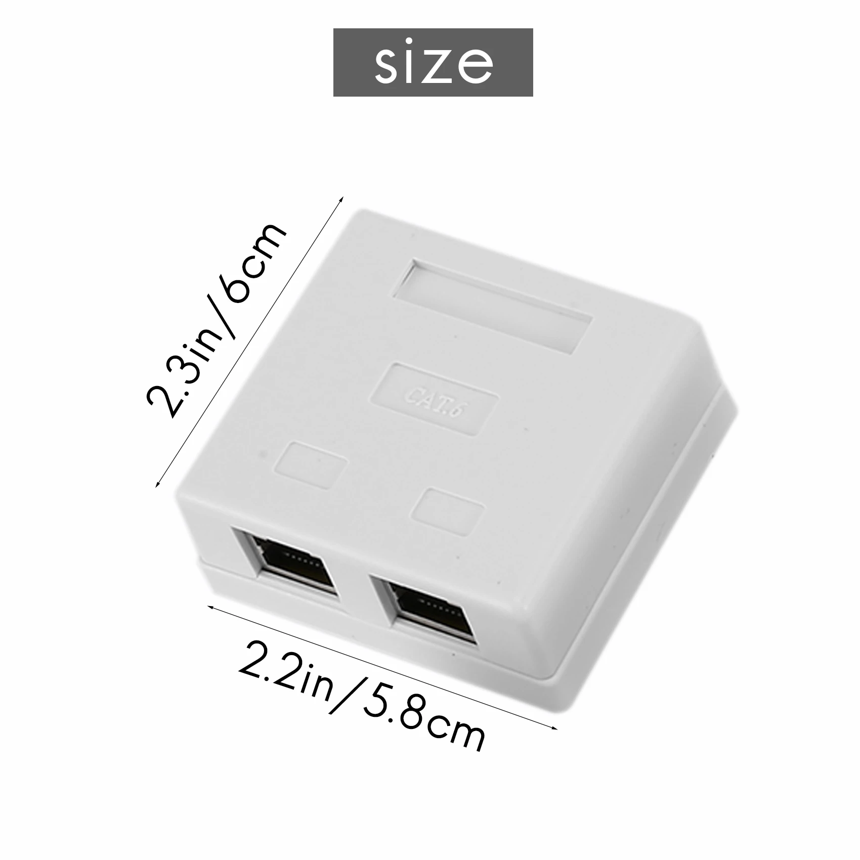 ABVJ-RJ45 Network Socket - Shielded Surface Mounted Double Wall Socket With CAT6A Ethernet LAN Cable Port For Network Cable
