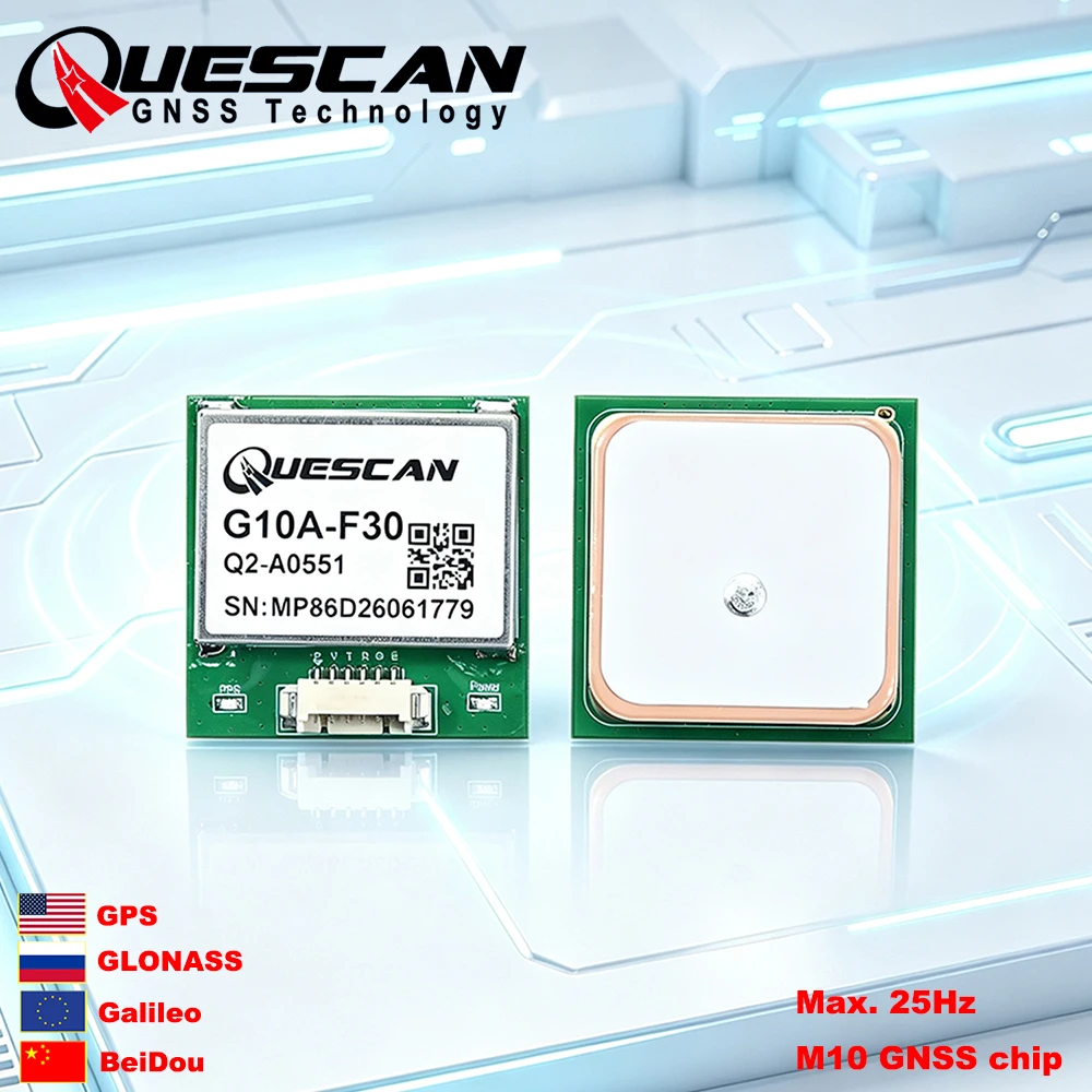 modulo-gps-gnss-quescan-g10a-f30-ubx-m10-com-antena-esp32-arduino-nmea-gps-glonass-galileo-beidou-qzss-sbas-receptor-max-25hz