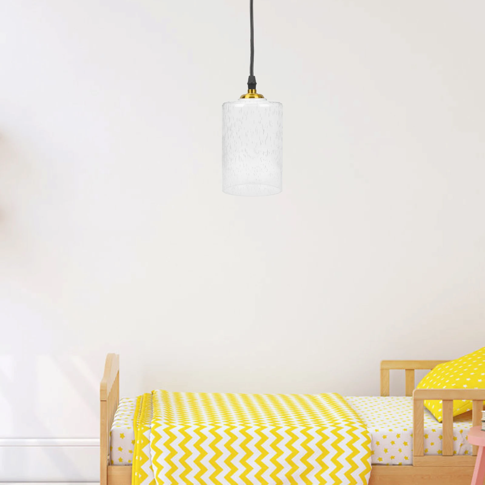 

Цилиндрический абажур из пузырькового стекла, прочный прозрачный светильник для люстры, домашний декор, цилиндр, пузырьковый стеклянный абажур