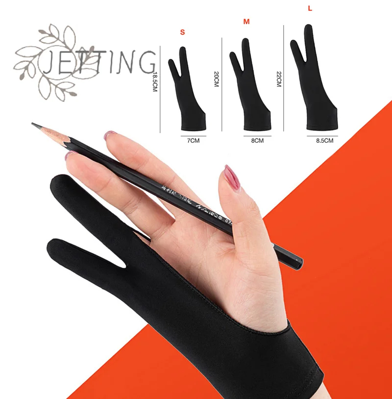 Hot Anti-touch Two-Finger Hand Painting Glove For Tablet Digital Board Screen Touch Drawing Anti-fouling Oil Painting Art Supply