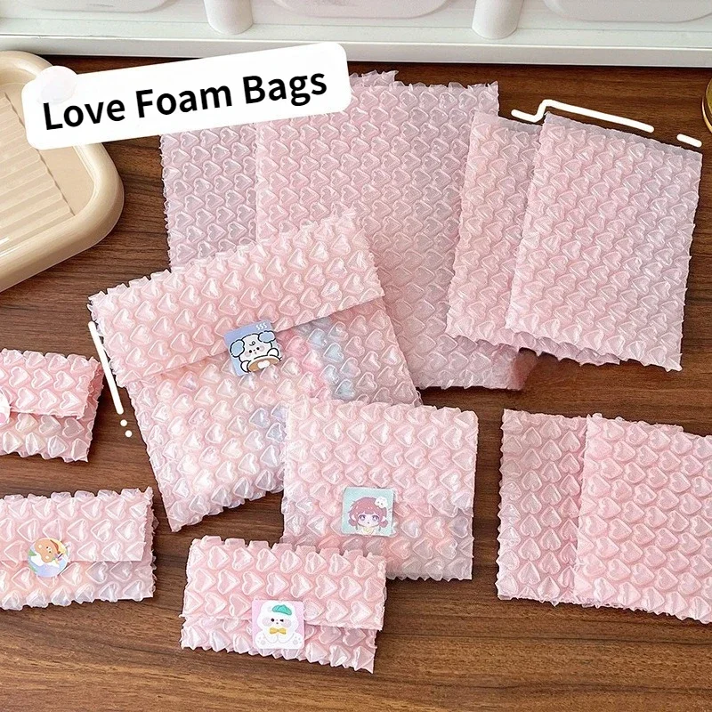 10/20 Stück herzförmige, wasserdichte Luftpolstertaschen, Love Express-Verpackung, stoßfester Schutzumschlag für den Versand