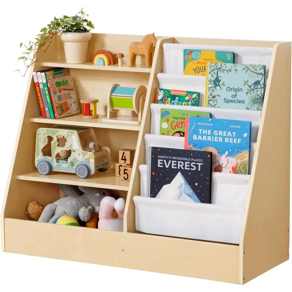 

Montessori-Inspired Kids Bookcase with Ample Storage, Perfect for Organizing Toys and Encouraging Child Development