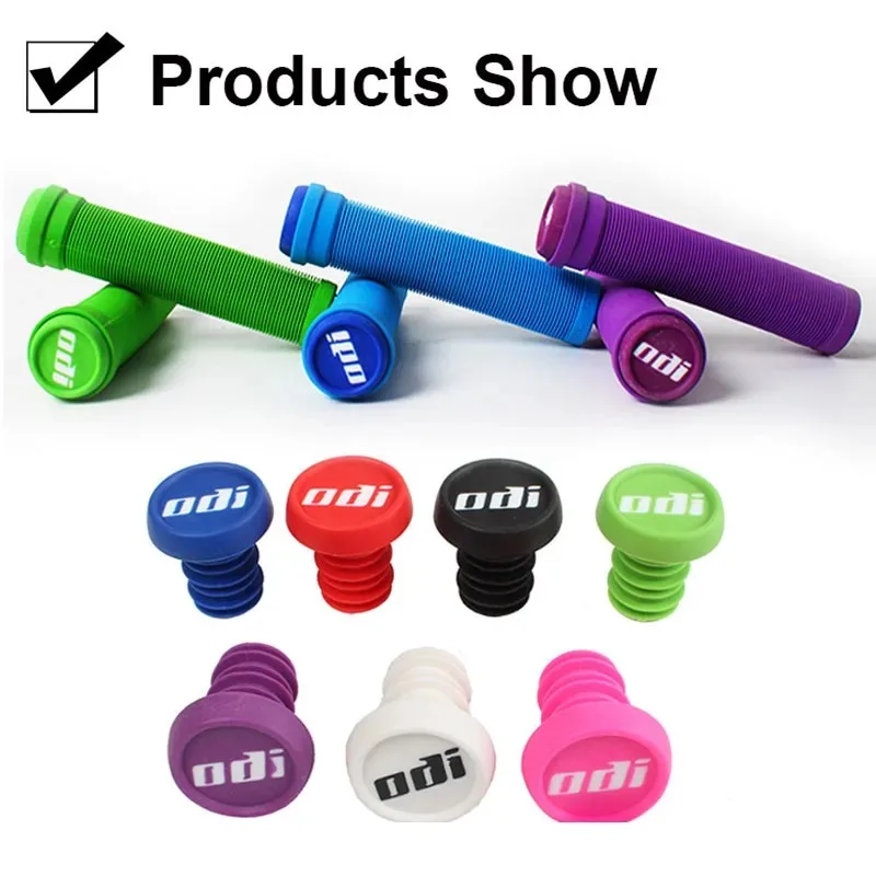 1 Pair MTB Bicycle Grip Parts Anti-slip Firm Handlebar Caps Colorful Bike Handle Grip Bar Ends Plugs For Bmx Dh Fr Balance Bike