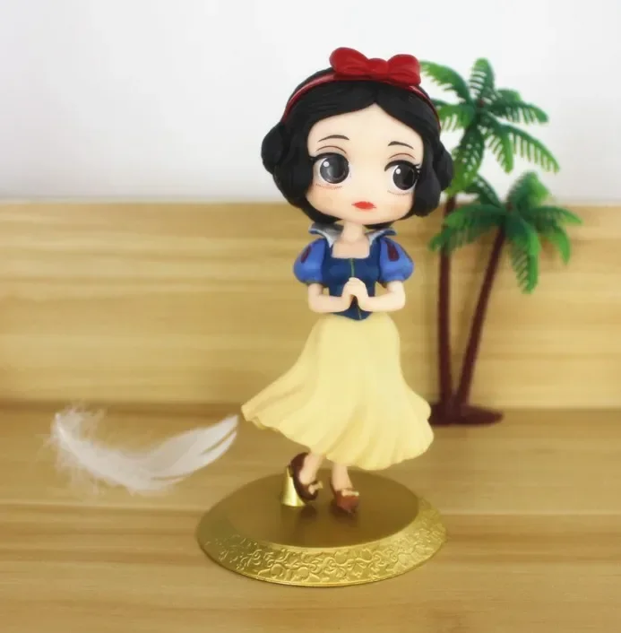 

[Funny] 3pcs/lot Disney mermaid Princess Belle Snow White Action Figure statue collection model home decoration toy kids gift
