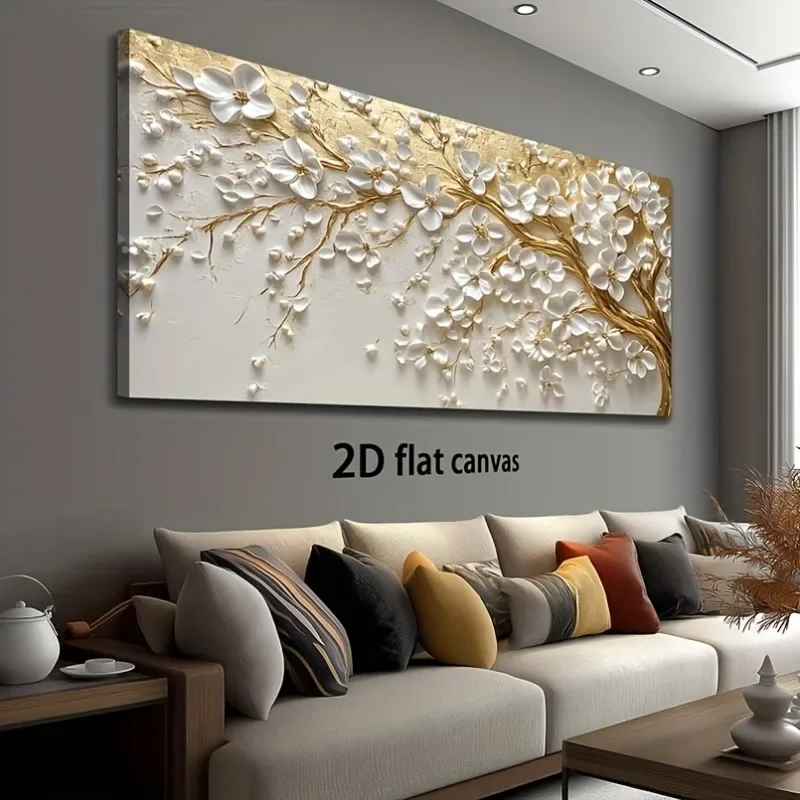 Multiple sizes 1pc frameless Large size Canvas Painting,2D Flat, Canvas Wall Art Flower Ptints Art Modern Abstract Painting Fram