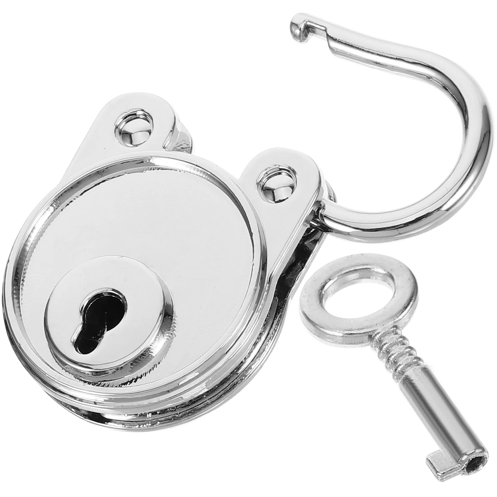 

Zinc Alloy Shaped Metal Lock Padlocks Small Metal Lock with Key for Bags Boxes Diaries Travel Lightweight Portable