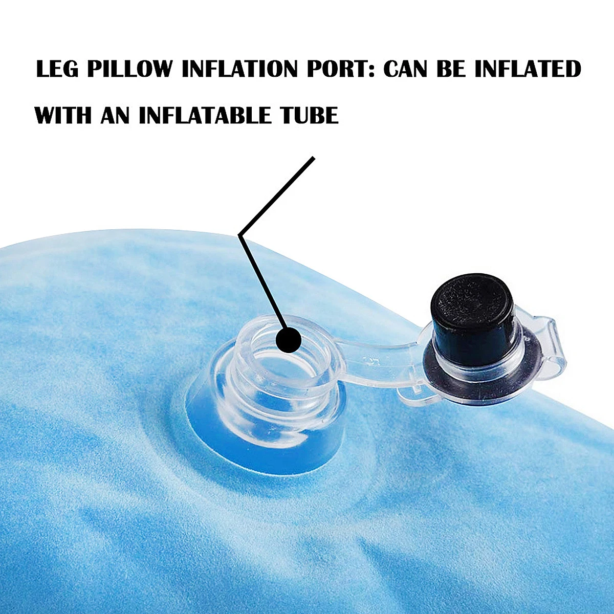 

1pc Portable Leg Pillow Leg Pillow Pvc Portable Lightweight Knee Cushion Sleeping Support Easy Raiser Blue
