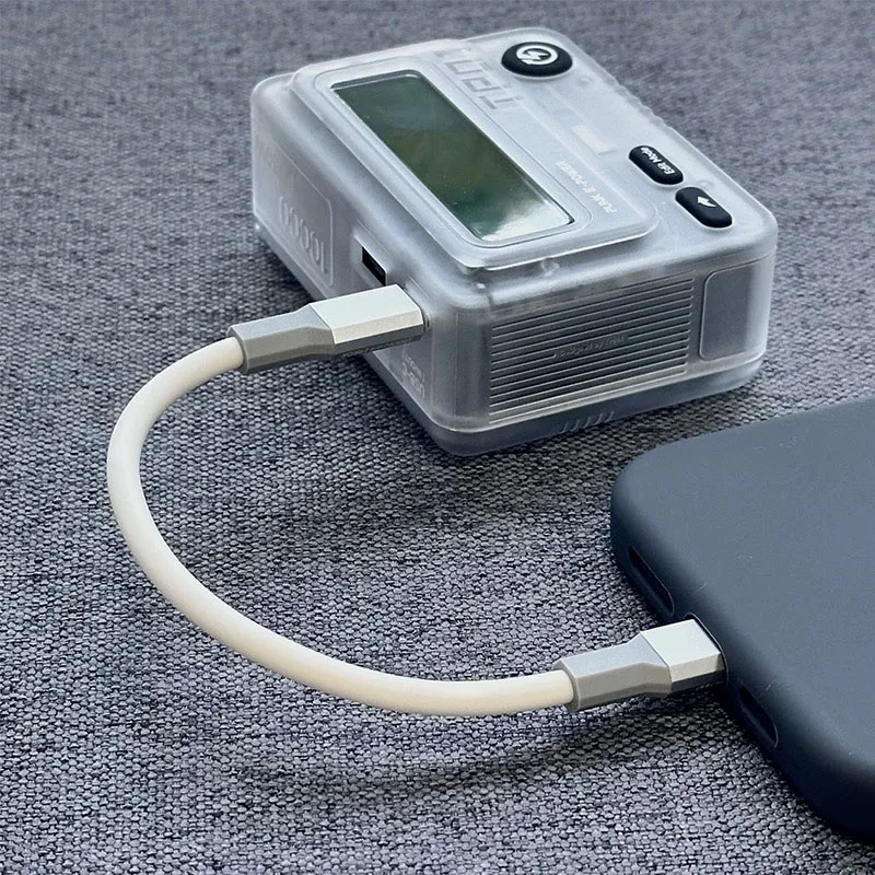 Portable 15cm Silicone USB C to Type C Cable 60W PD Fast Charging Liquid Silicone Cord Cable for Power Bank iPhone 151617 Huawei
