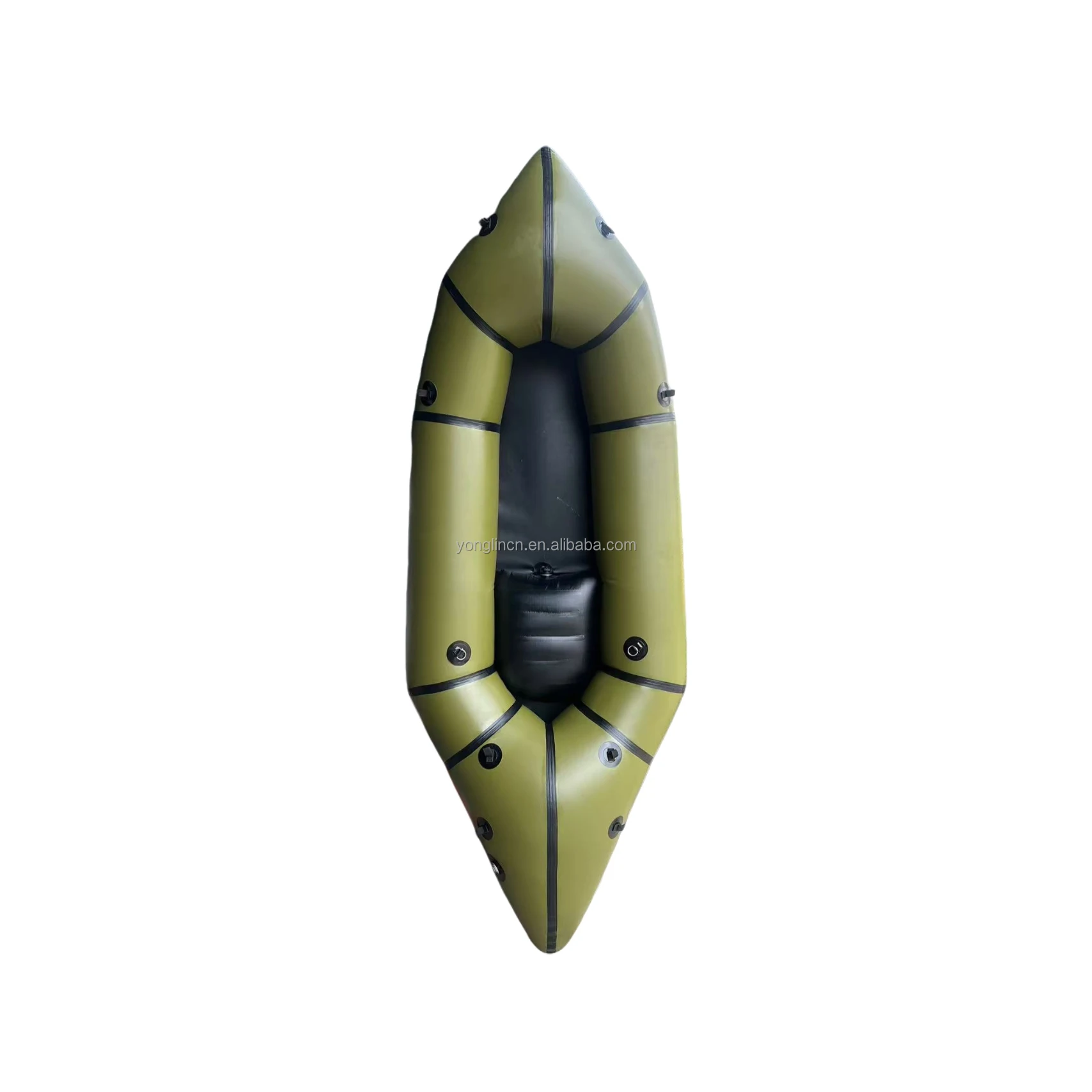 Lightweight TPU/PVC Inflatable Whitewater Packraft 1 Person-Eco-Friendly Foldable Kayak for Solo River Fishing & Hiking